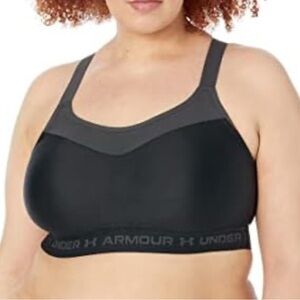 Under Armour Women’s Compression Sports Bra Black Gray Size 44DD